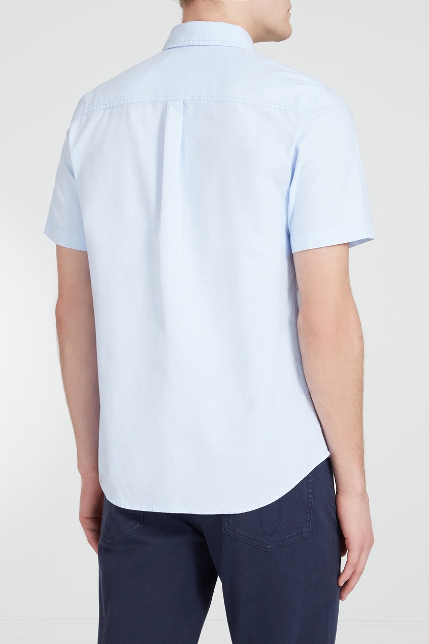 фото Голубая рубашка с логотипом calvin klein