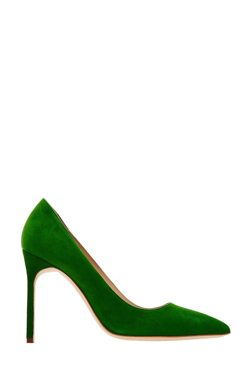 фото Зеленые замшевые туфли BB Manolo blahnik