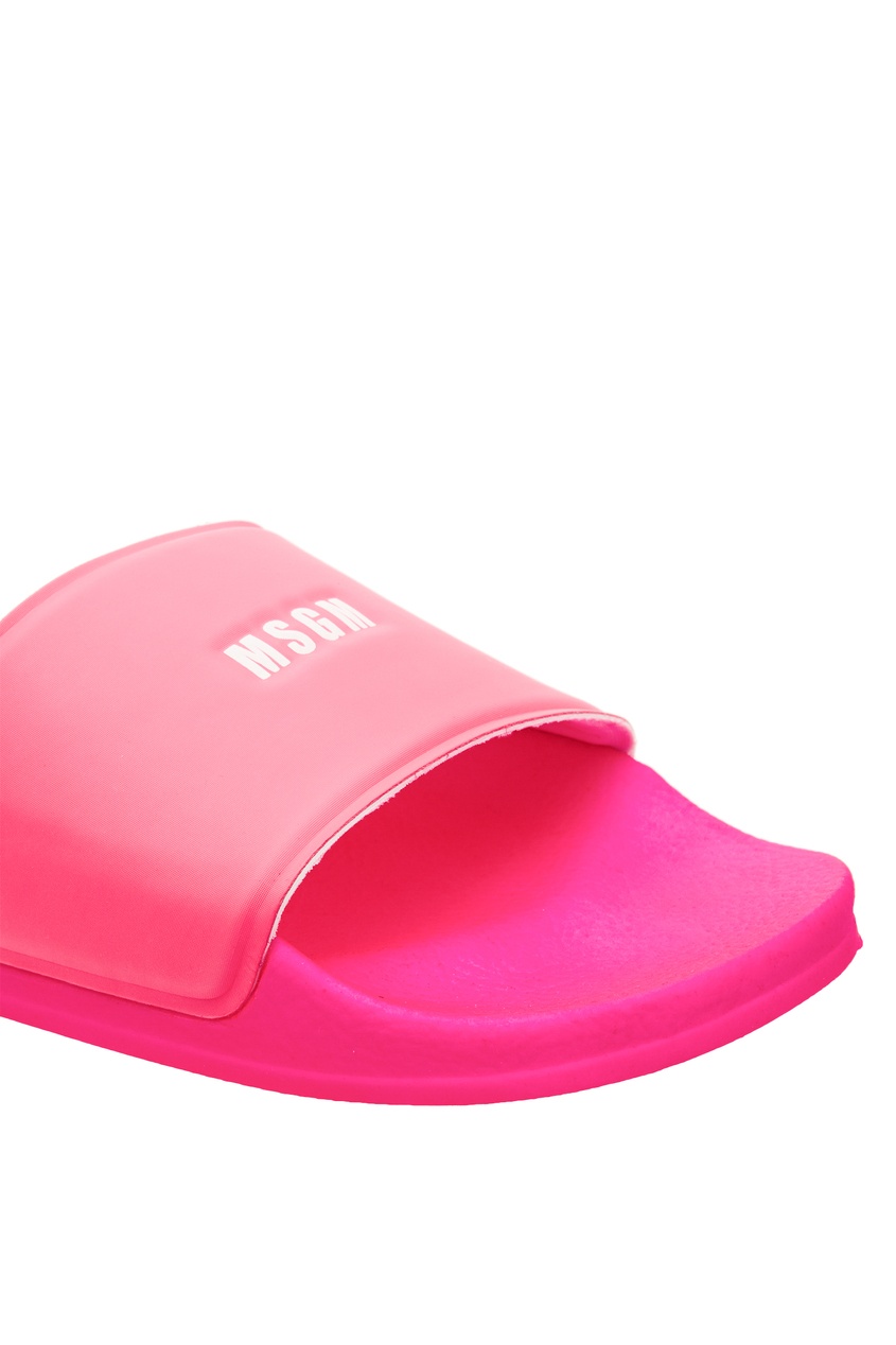 фото Ярко-розовые пантолеты с логотипом Msgm