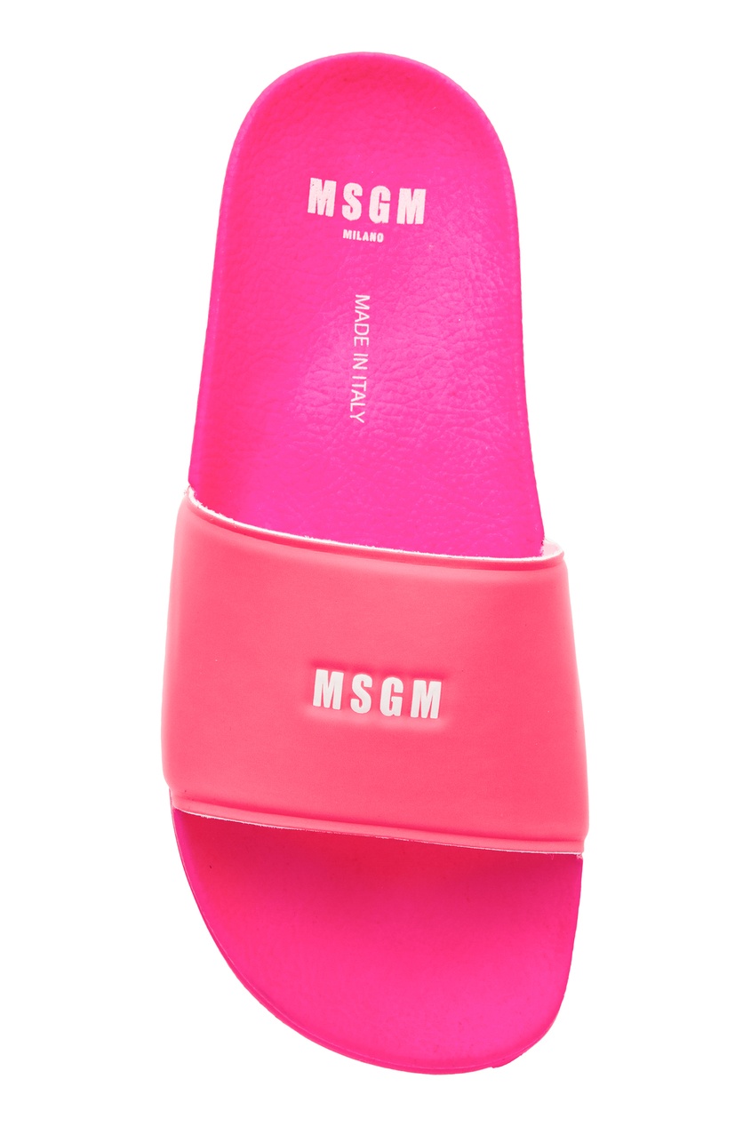 фото Ярко-розовые пантолеты с логотипом Msgm