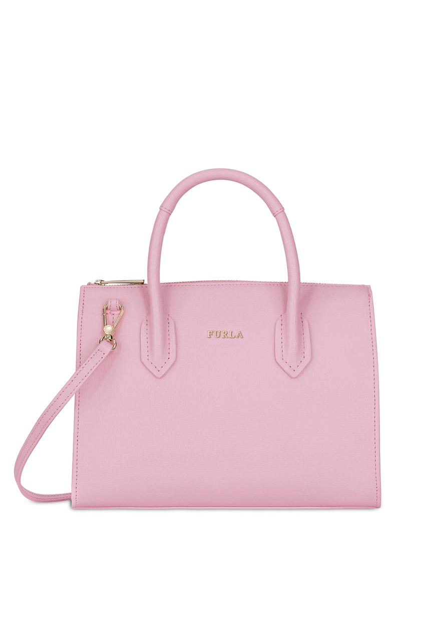 фото Розовая сумка Pin из сафьяновой кожи Furla