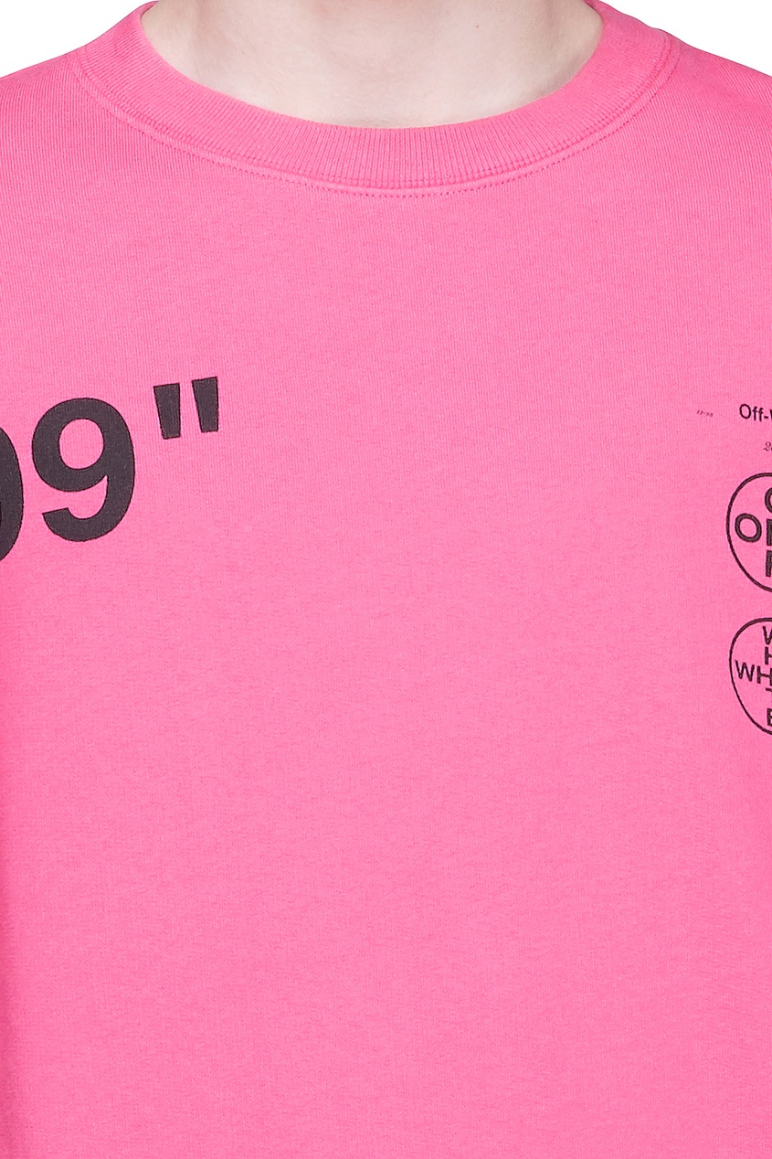 фото Розовый свитшот с логотипами Off-white