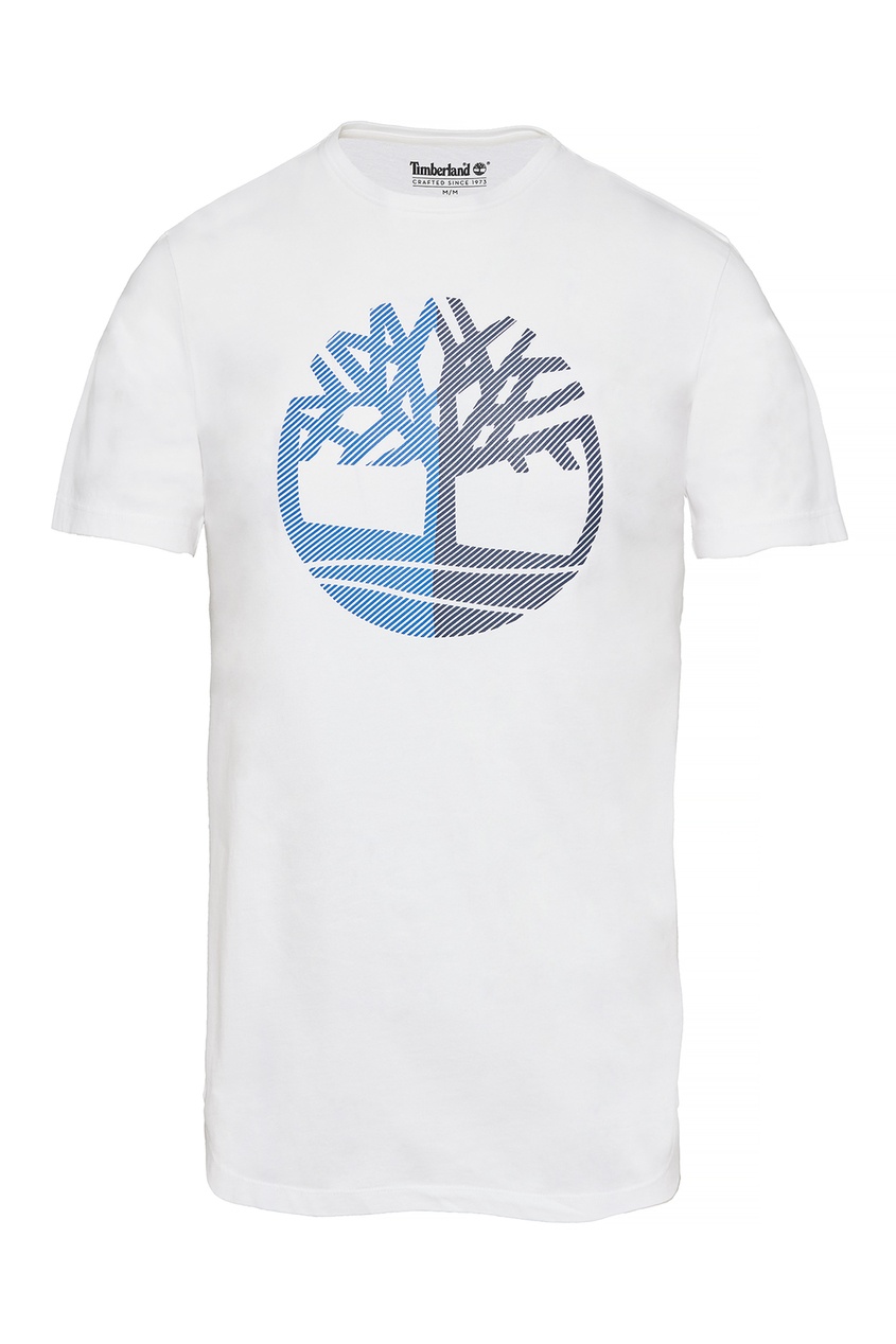 фото Белая футболка с логотипом timberland