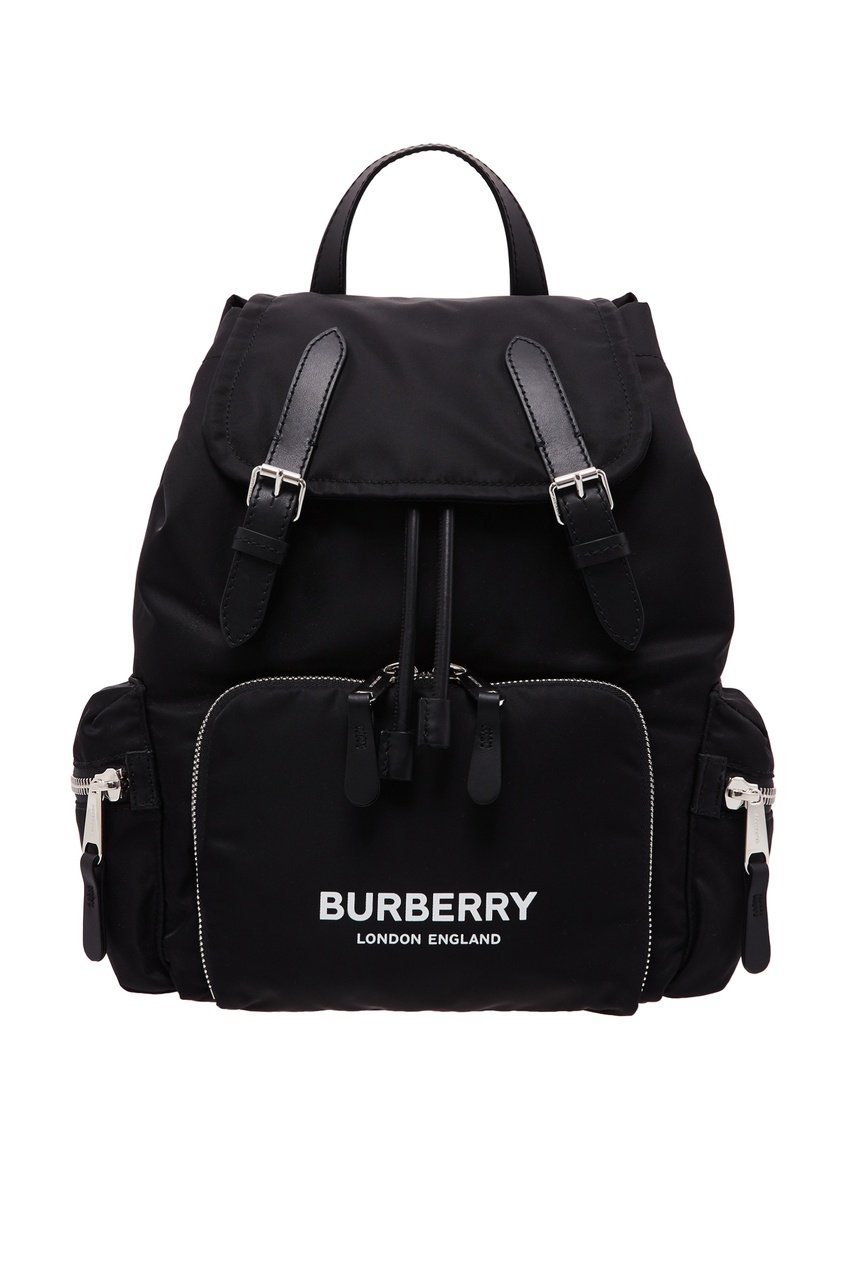 фото Черный рюкзак с надписью burberry