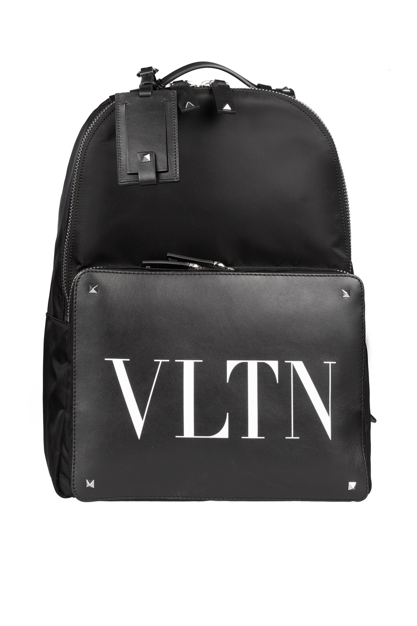 фото Комбинированный черный рюкзак valentino