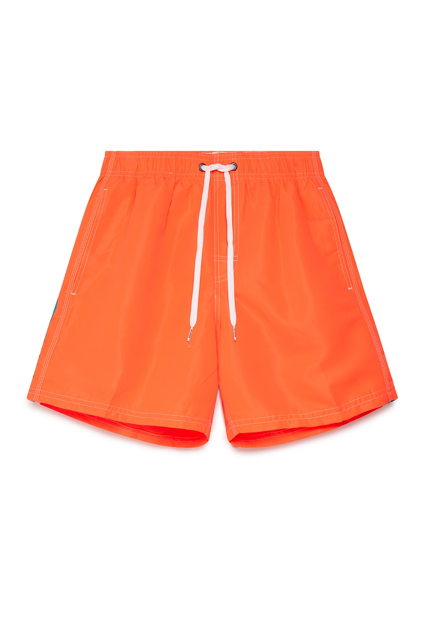 фото Оранжевые шорты с регулируемой талией и карманами Sundek