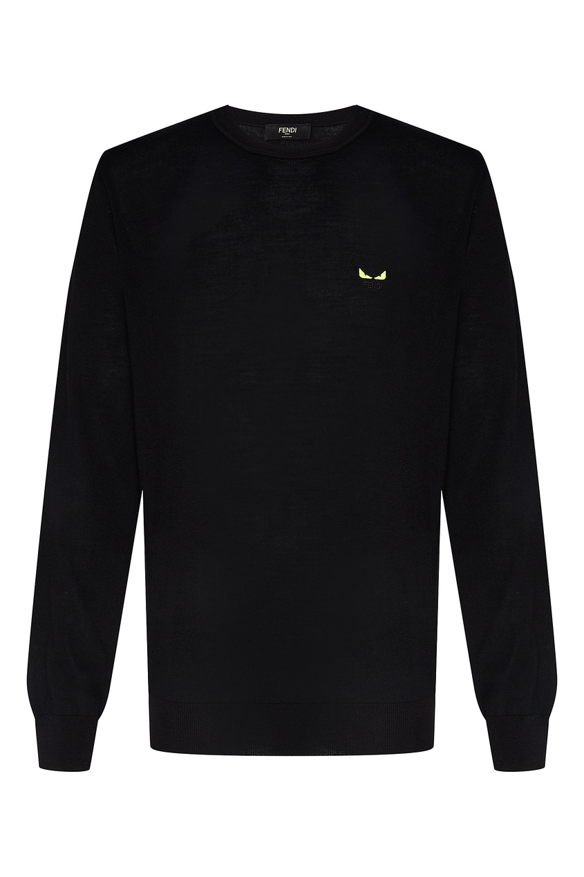 фото Черный свитер с маленьким рисунком Fendi