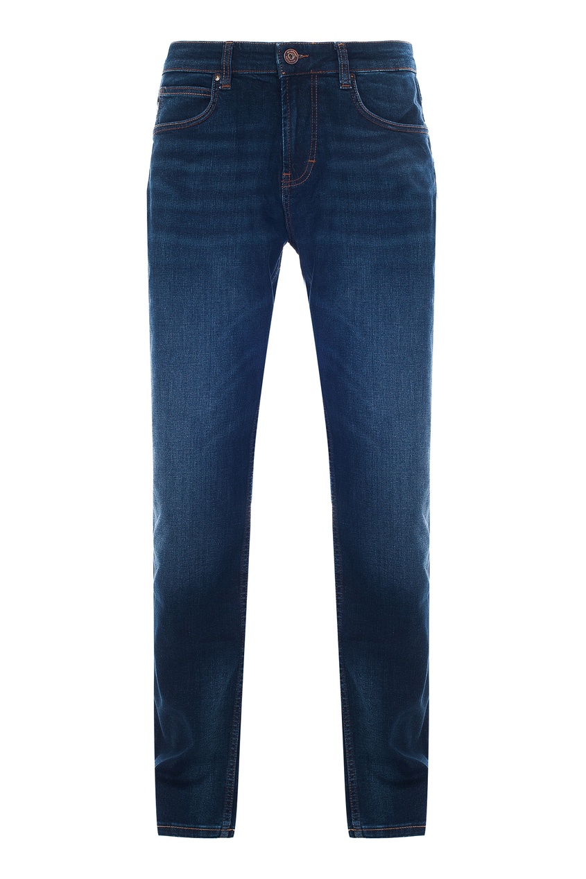 фото Темно-синие джинсы с яркой отстрочкой strellson