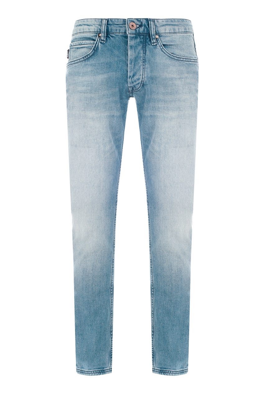 фото Голубые джинсы с потертостями strellson