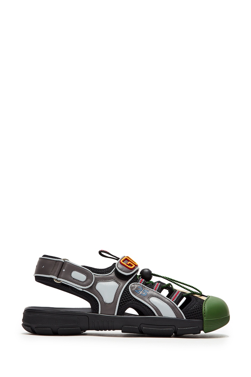 фото Комбинированные сандалии с логотипом gucci