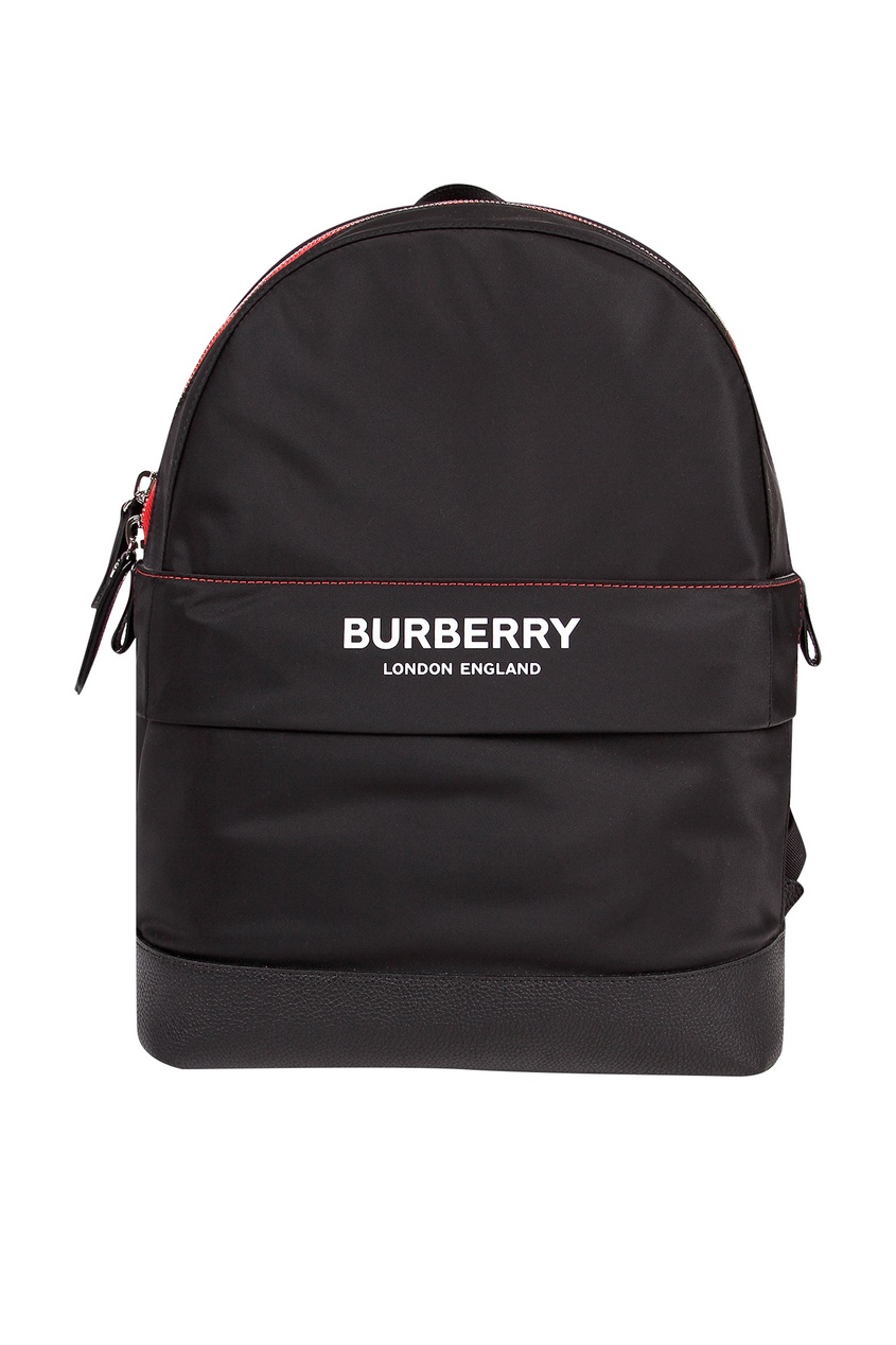 фото Черный рюкзак с контрастной отделкой burberry kids