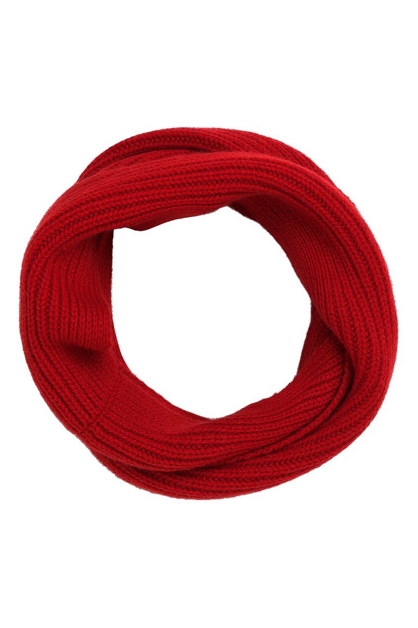 фото Красный вязаный шарф bonpoint