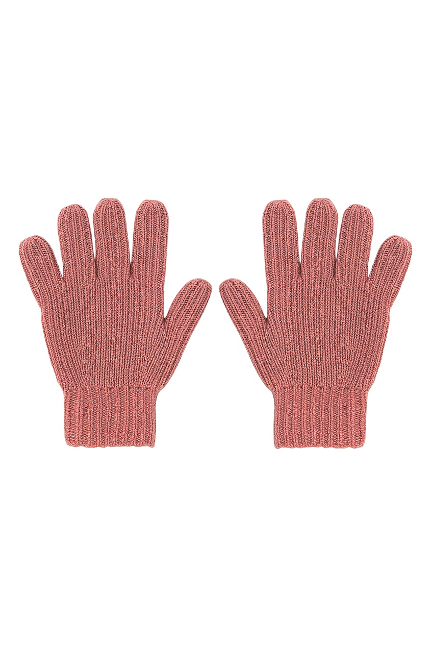 фото Вязаные перчатки розового цвета bonpoint