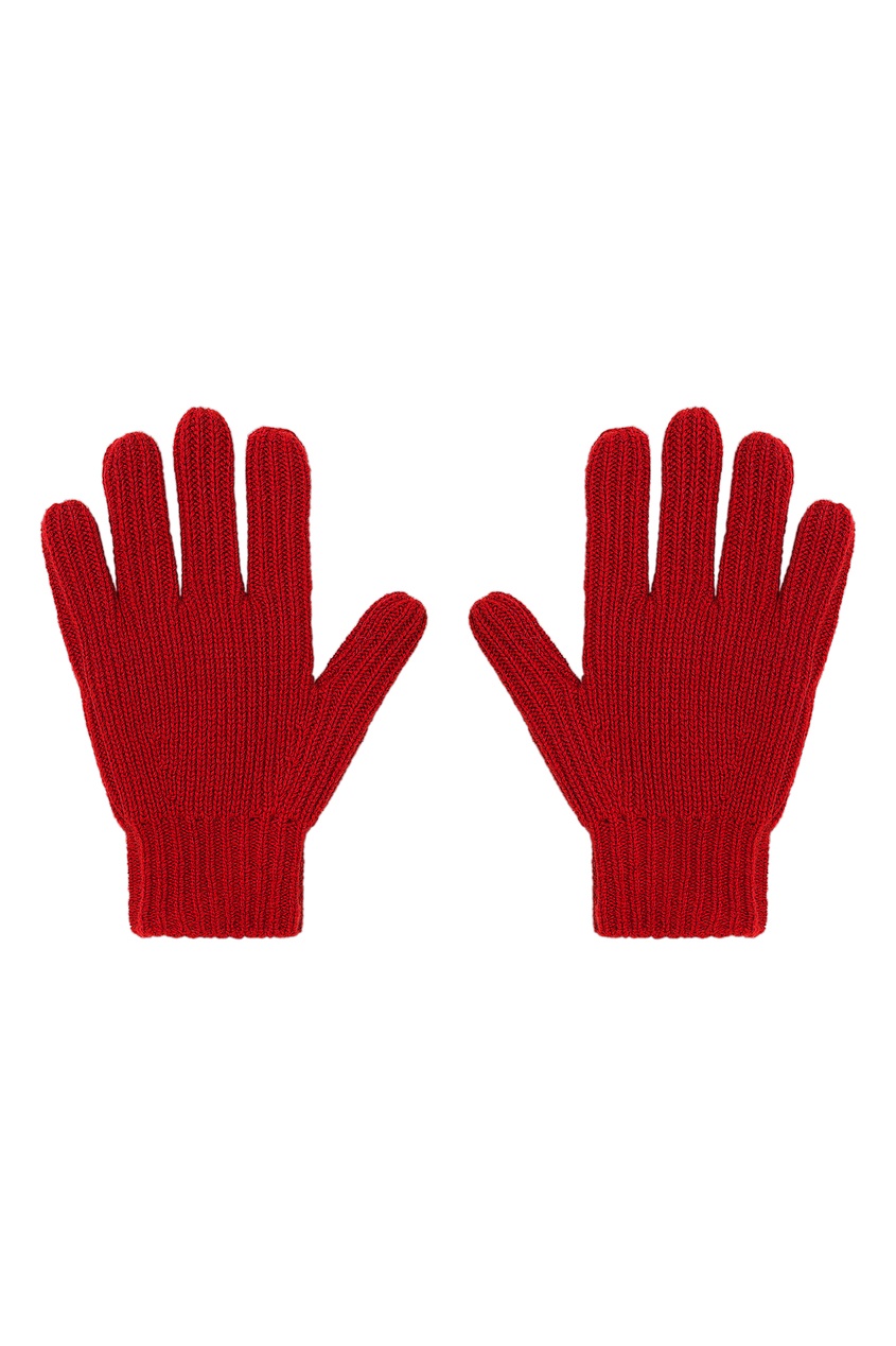 фото Красные вязаные перчатки bonpoint