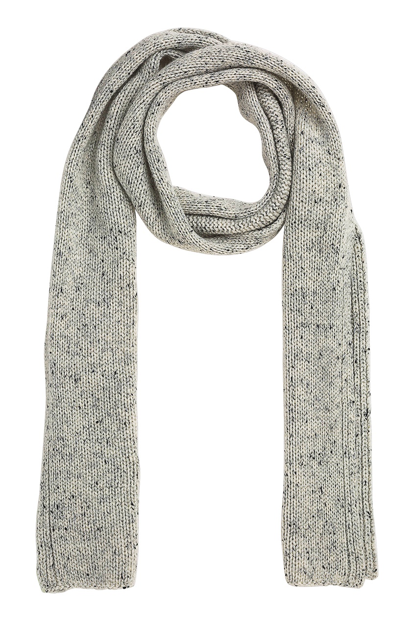 фото Вязаный шарф серого цвета bonpoint