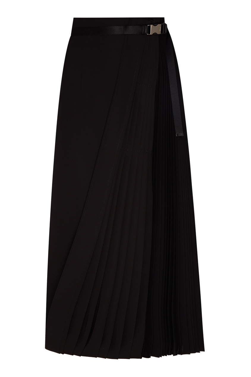 фото Длинная юбка с плиссированной вставкой Prada