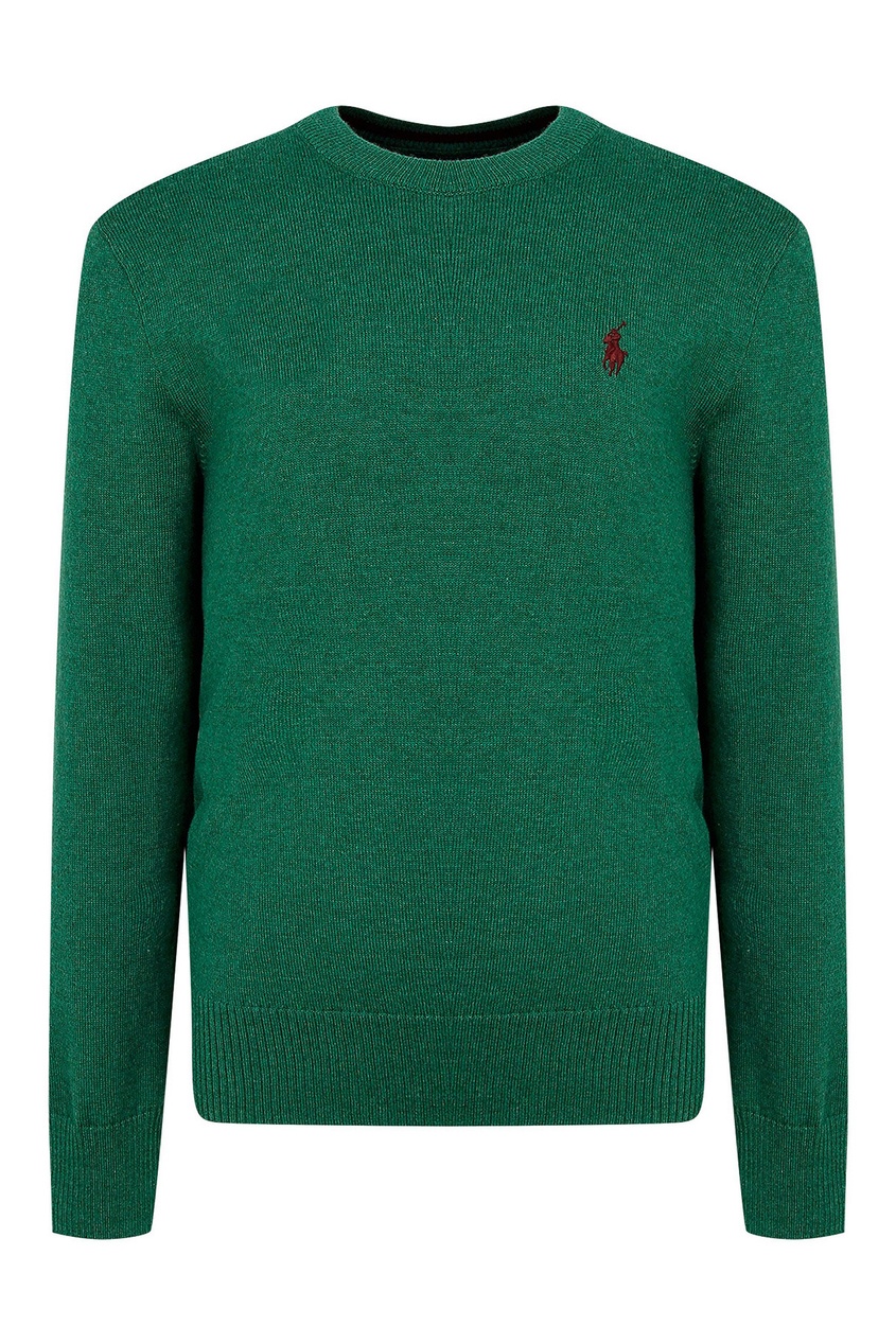 фото Зеленый свитер с вышивкой ralph lauren kids