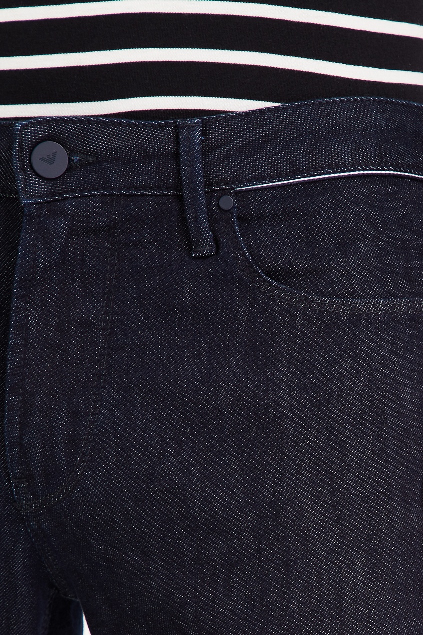 фото Темно-синие джинсы из хлопка Emporio armani