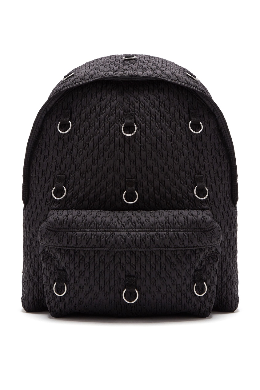 фото Черный стеганый рюкзак с кольцами eastpak x raf simons