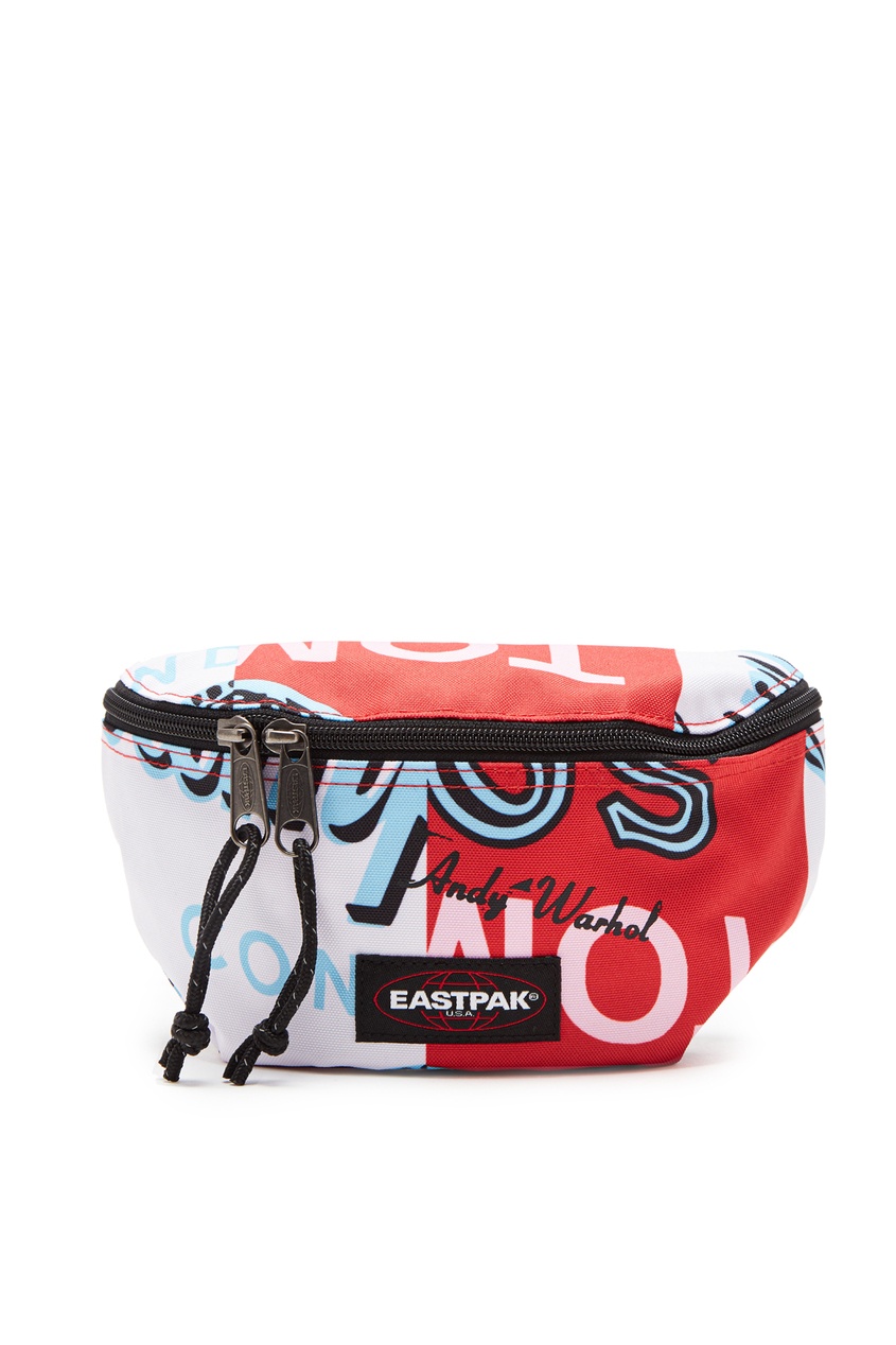 фото Красно-белая поясная сумка с логотипом eastpak