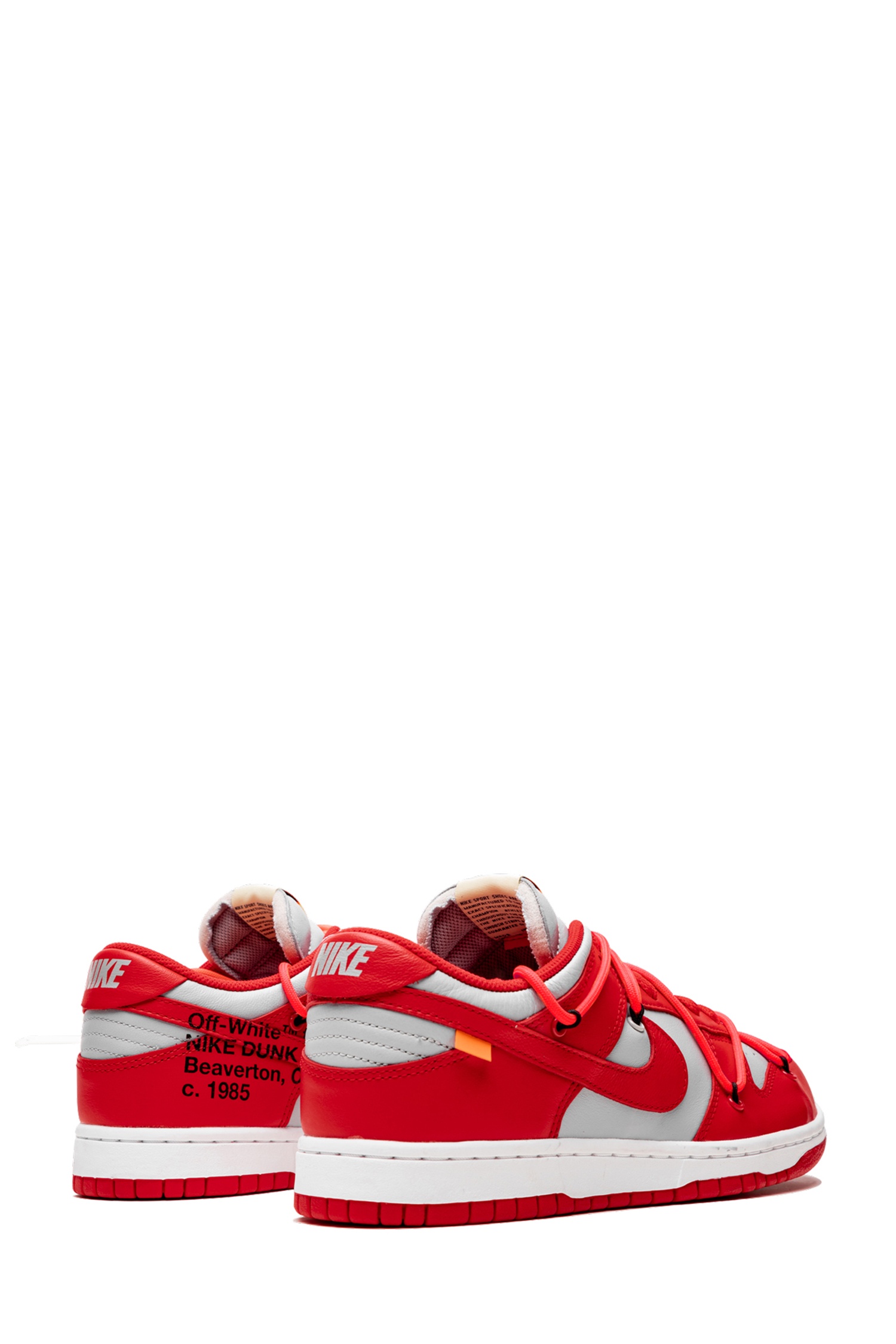 nike dunk low x off white red