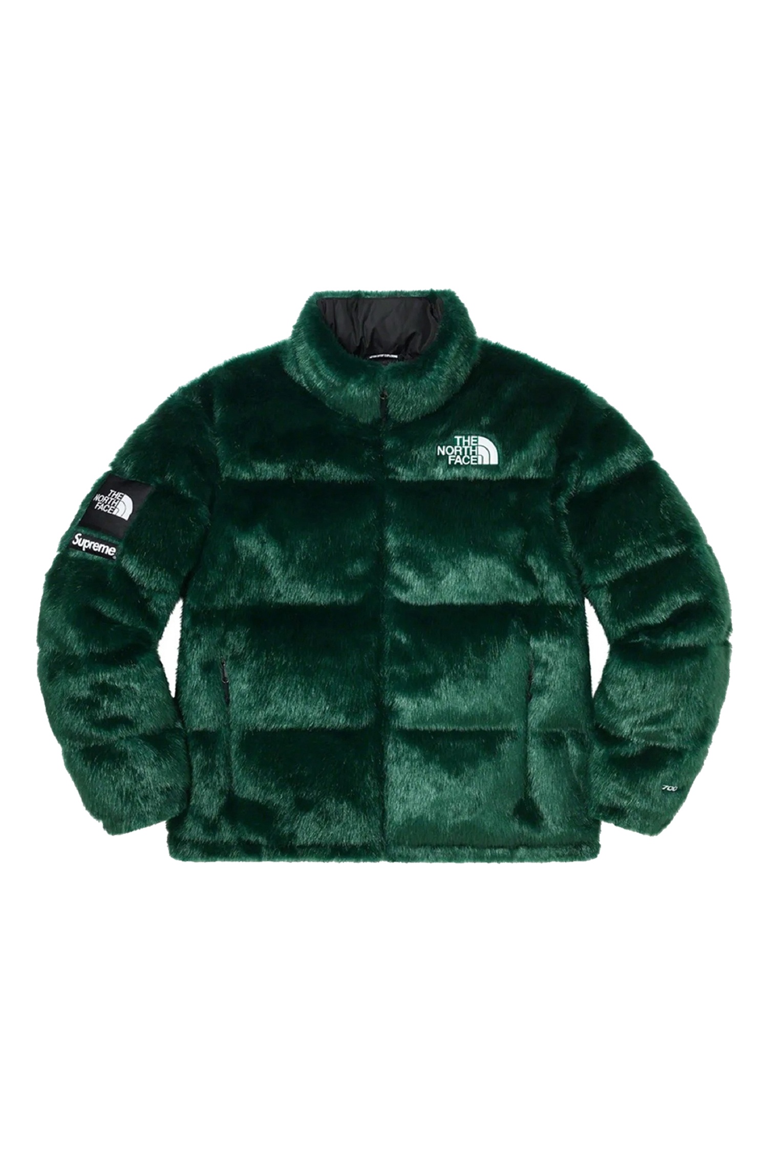 Faux Fur Nuptse Jacket Green Supreme \u0026 