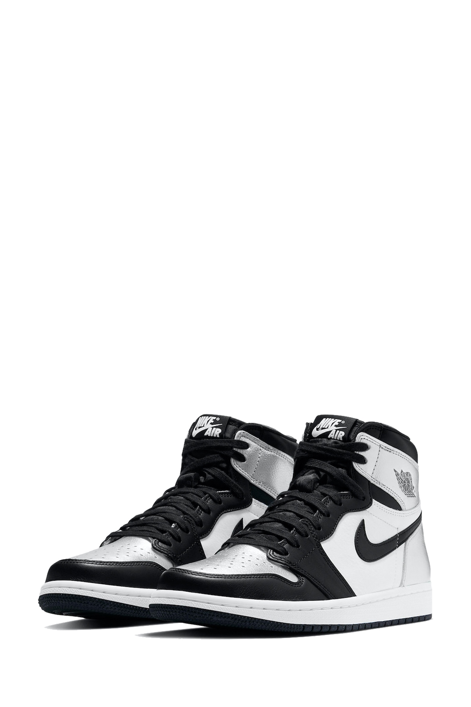 nike air jordan 1 retro high silver toe