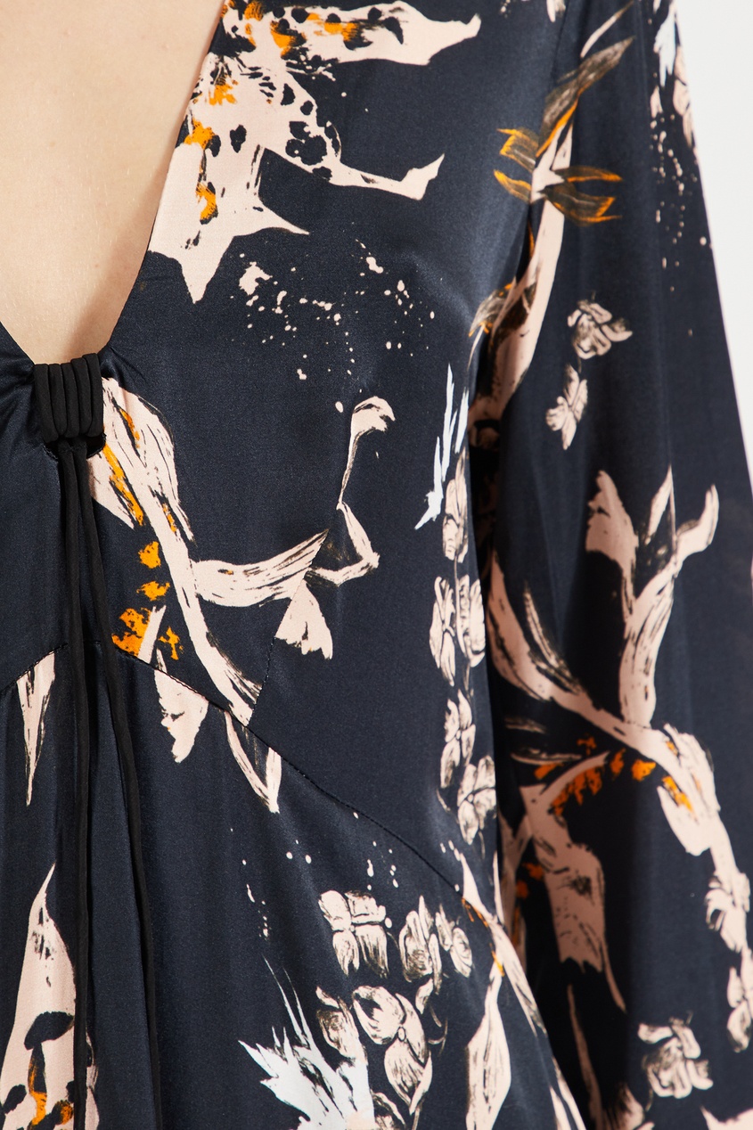 фото Платье из вискозы и шелка с цветочным принтом dorothee schumacher