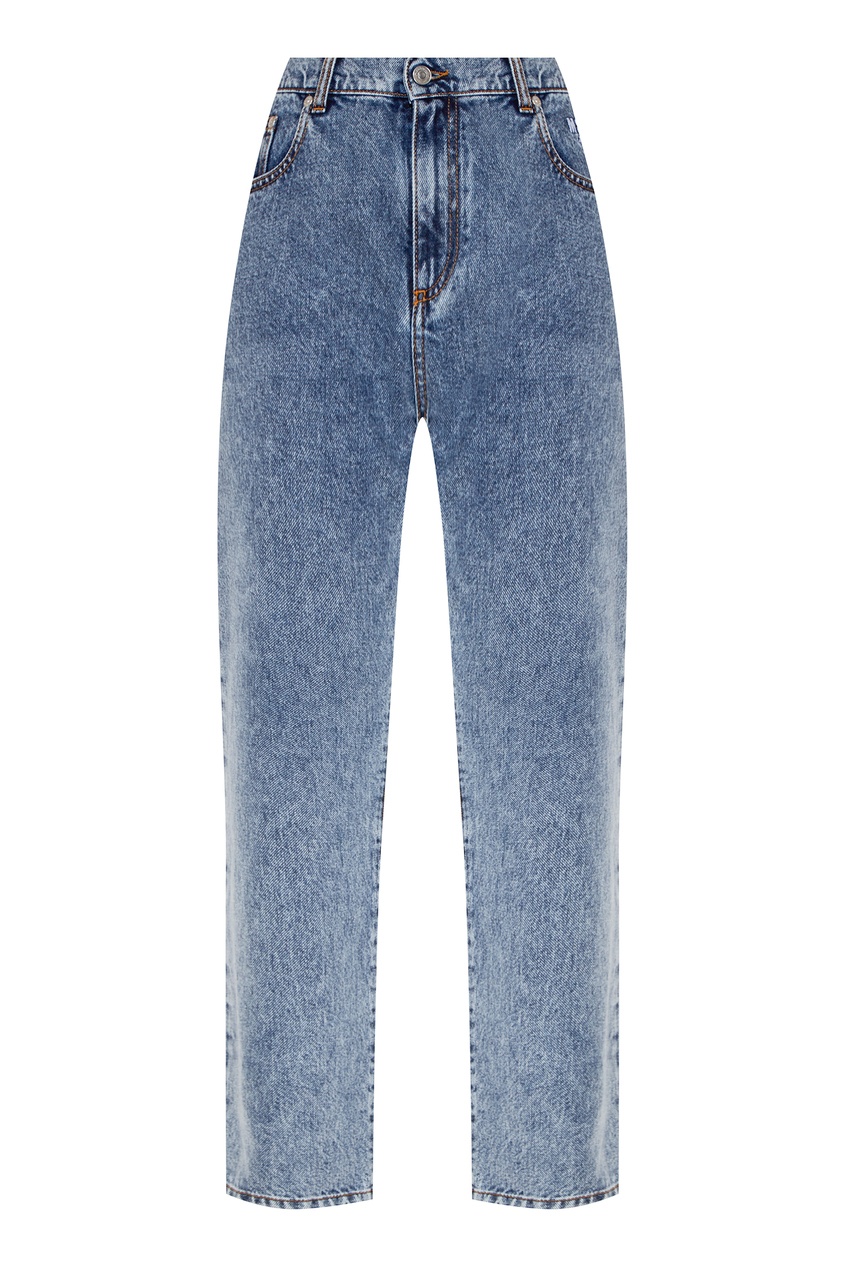 фото Вареные джинсы с вышивкой msgm