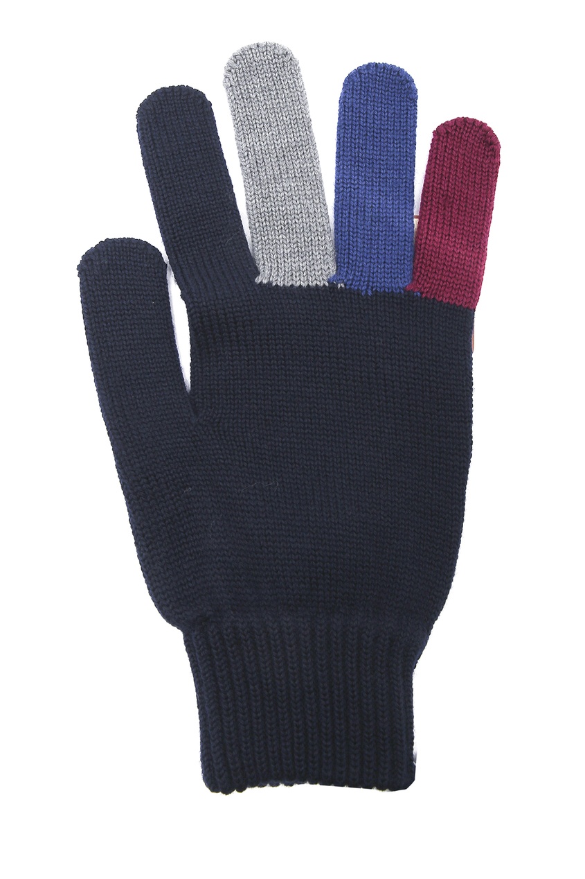 фото Шерстяные перчатки с цветными пальцами Paul smith