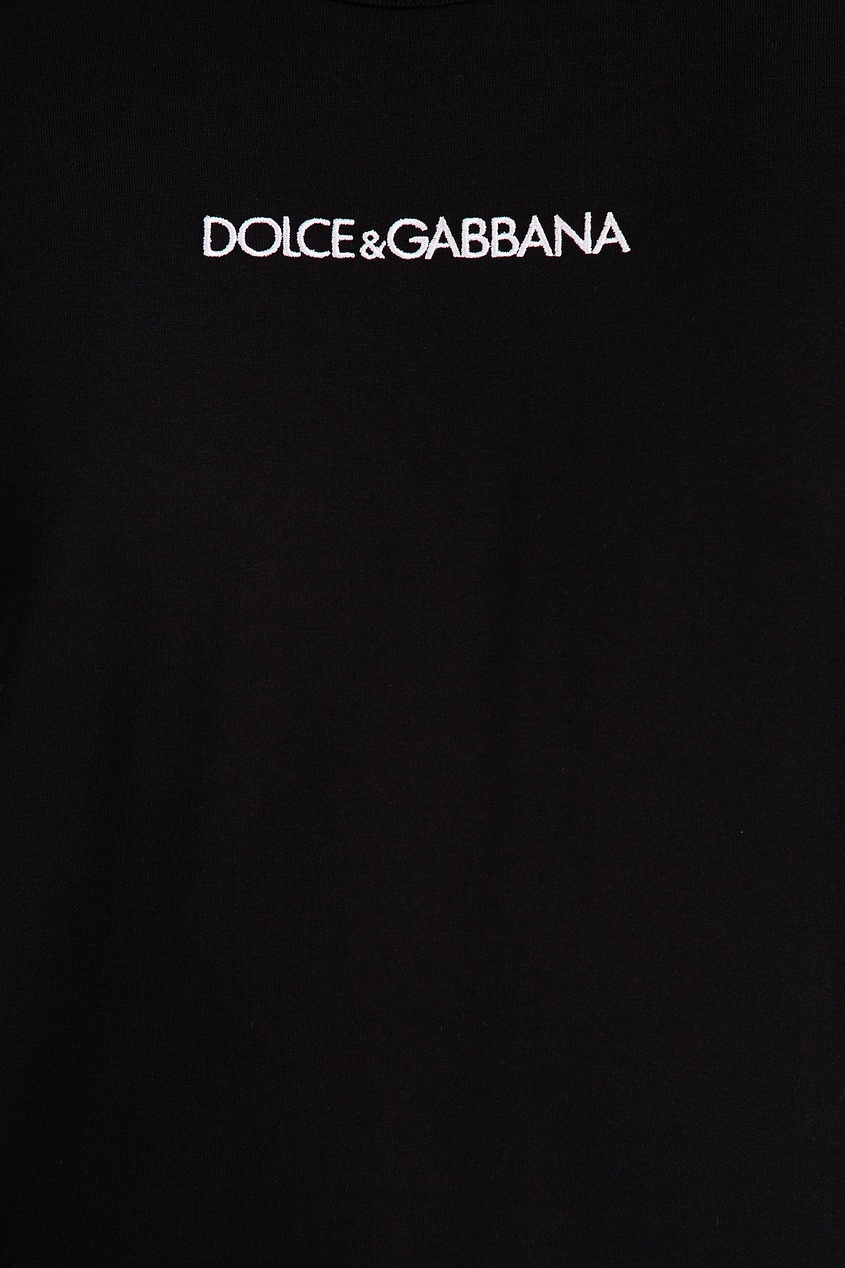 фото Черный лонгслив с логотипом dolce&gabbana