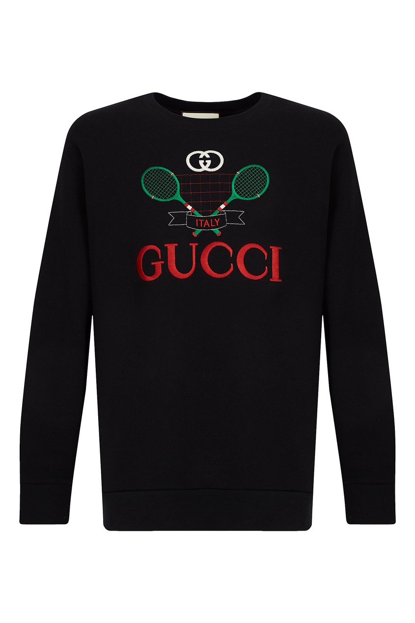 фото Черный свитшот из хлопка Gucci