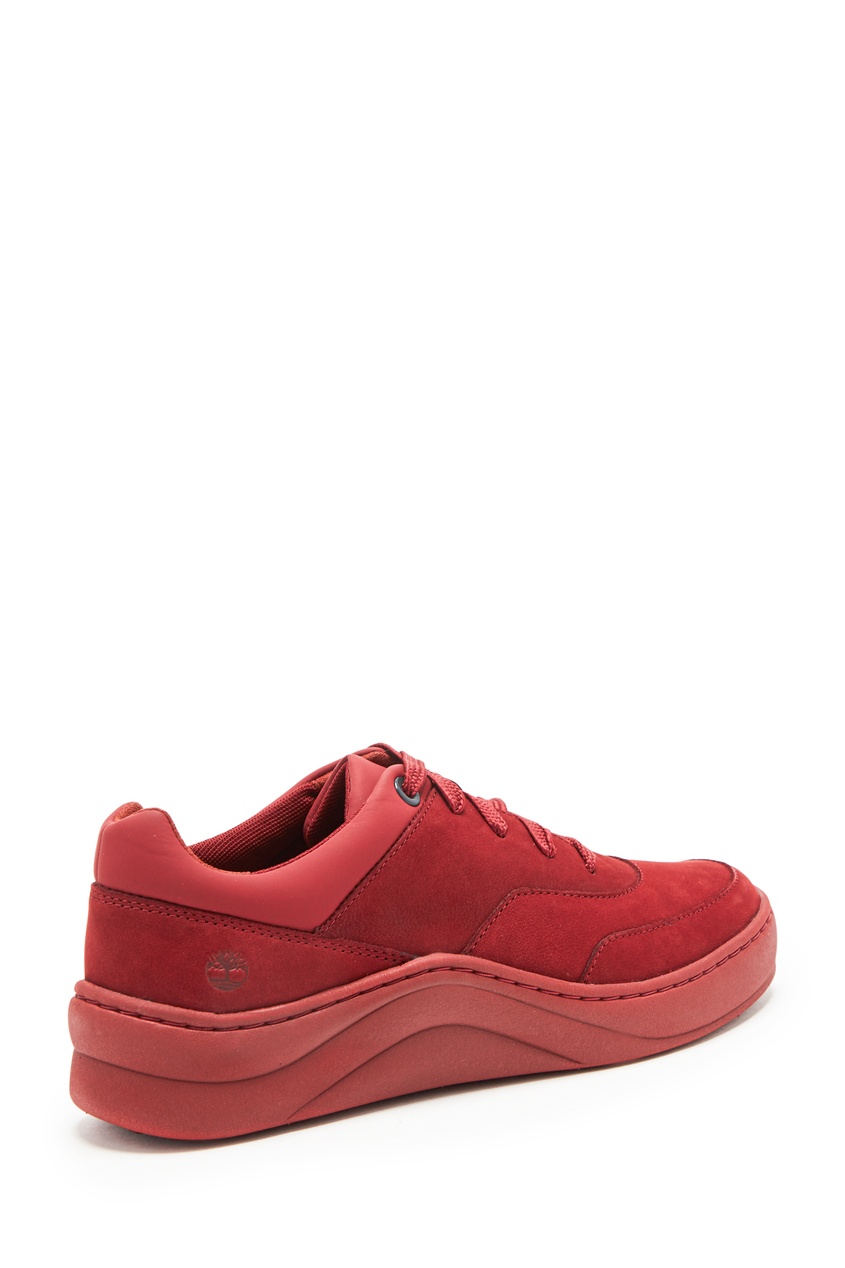 фото Красные кроссовки из нубука timberland