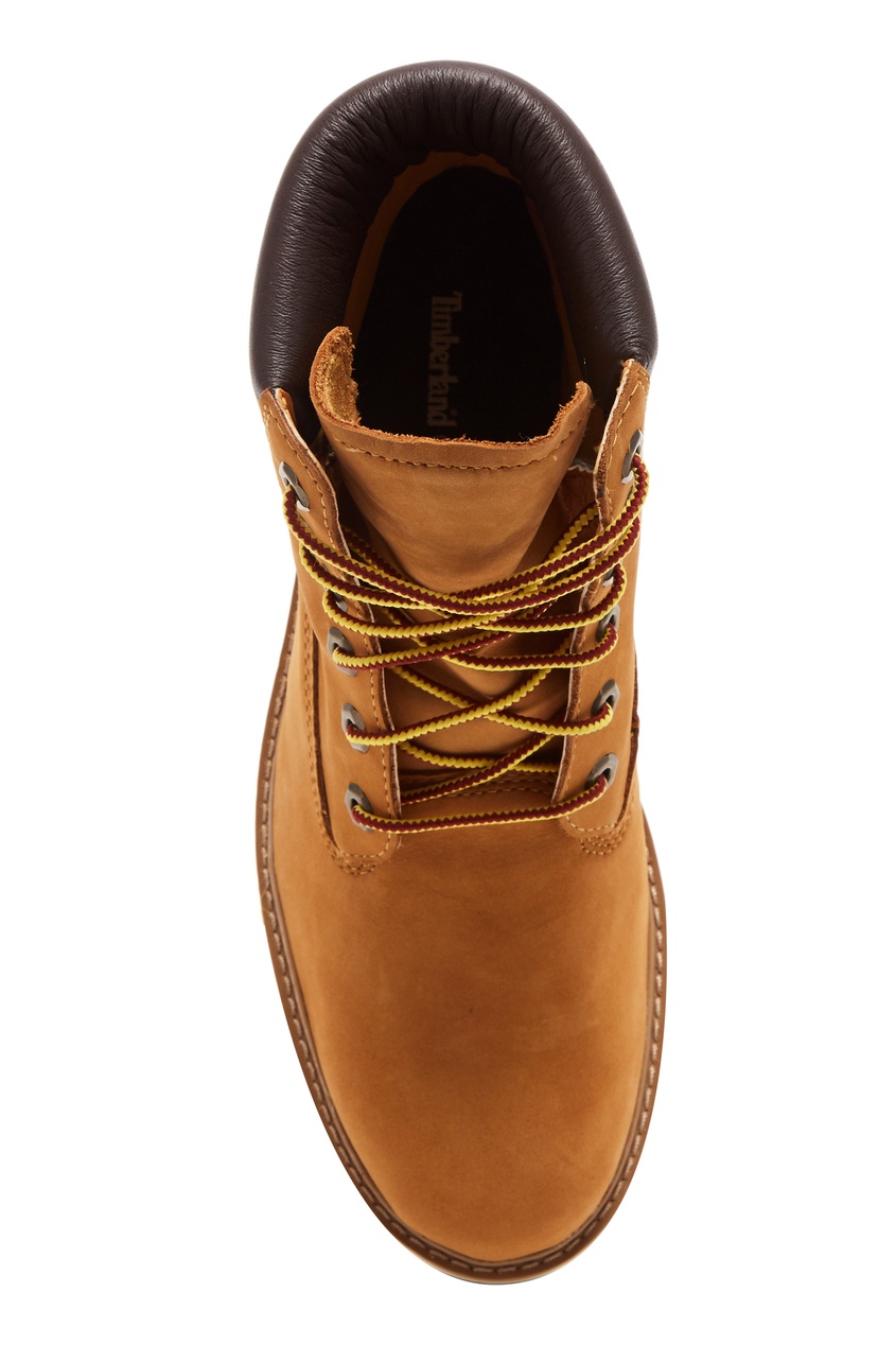 фото Желтые ботинки на шнуровке timberland