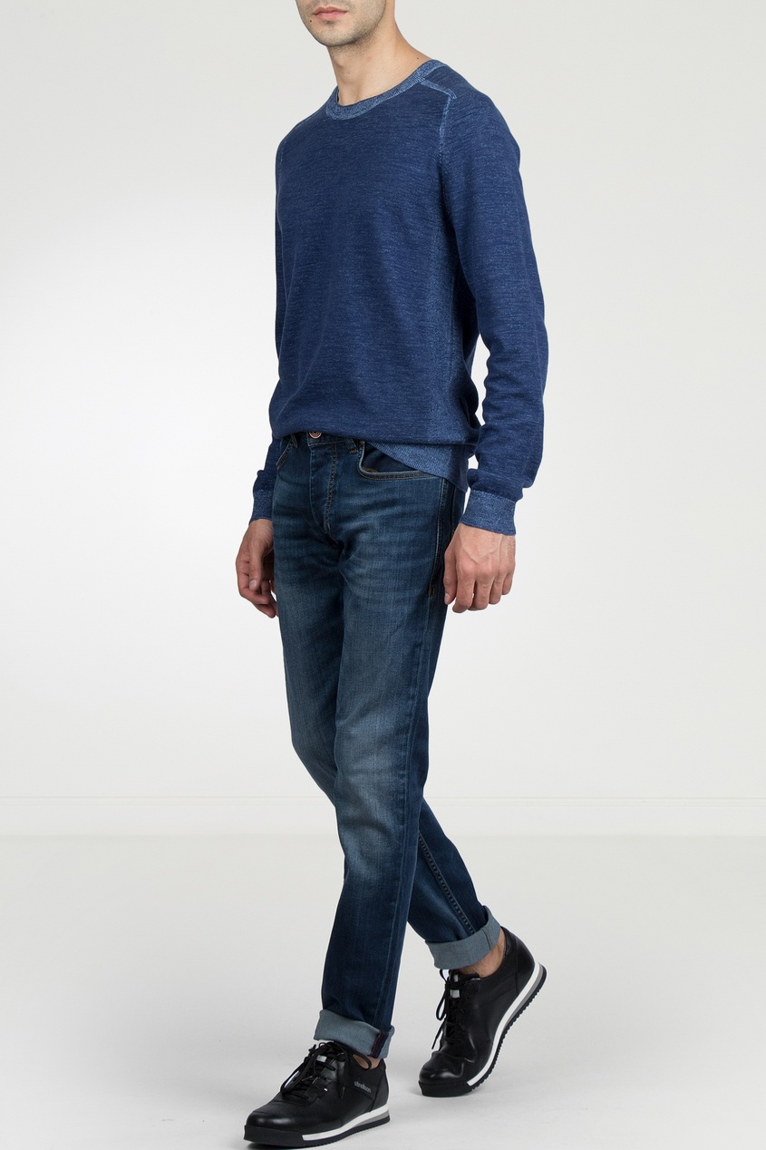 фото Прямые синие джинсы с декором strellson