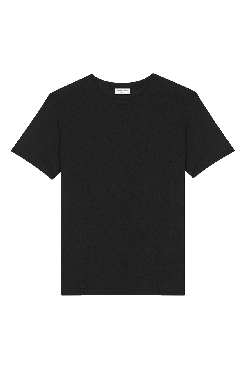 фото Классическая черная футболка saint laurent