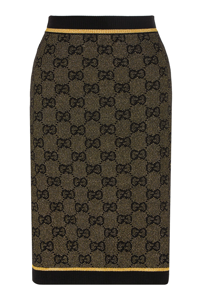 фото Трикотажная юбка с монограммами Gucci