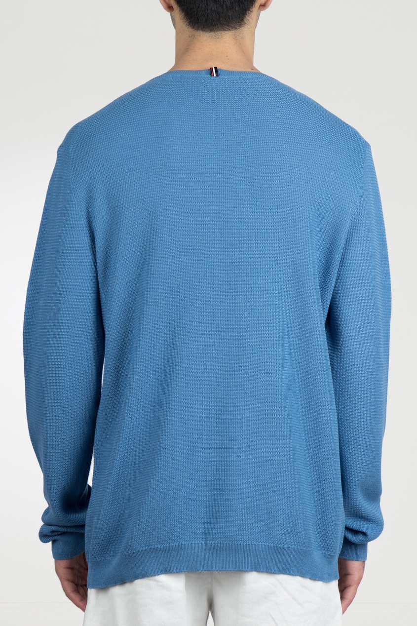 фото Голубой пуловер с круглой горловиной Strellson