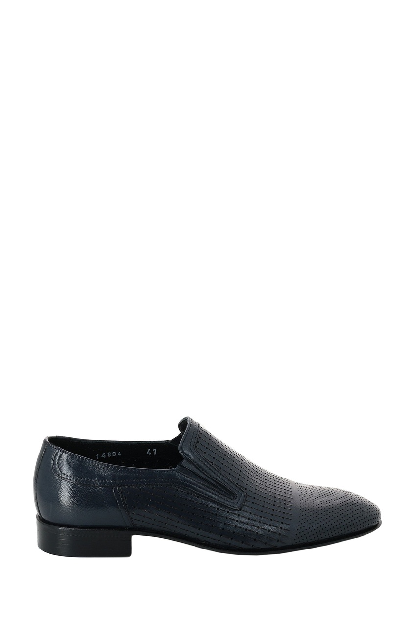 фото Темно-синие кожаные туфли с перфорацией Roberto rossi