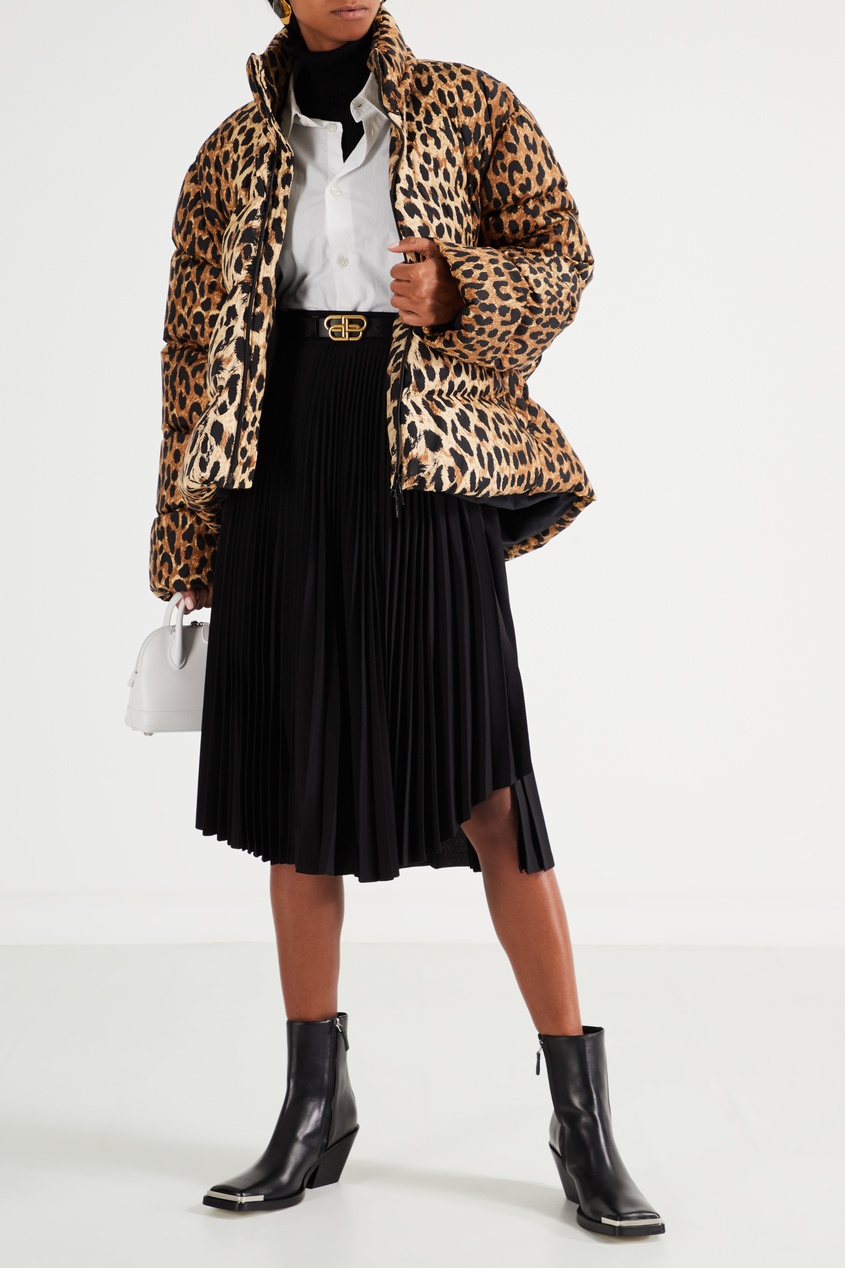 фото Куртка-пуховик с леопардовым принтом Balenciaga