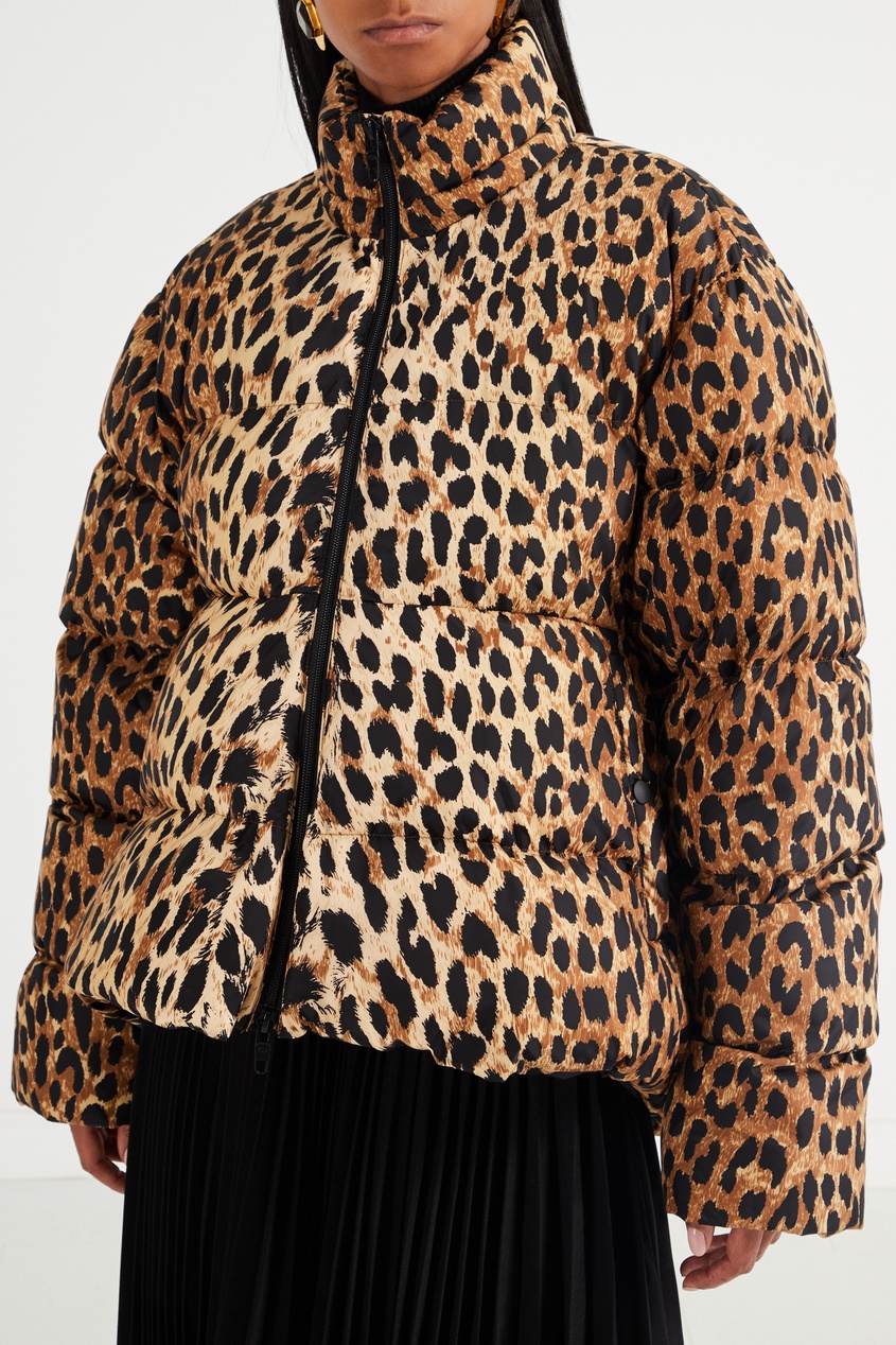 фото Куртка-пуховик с леопардовым принтом Balenciaga