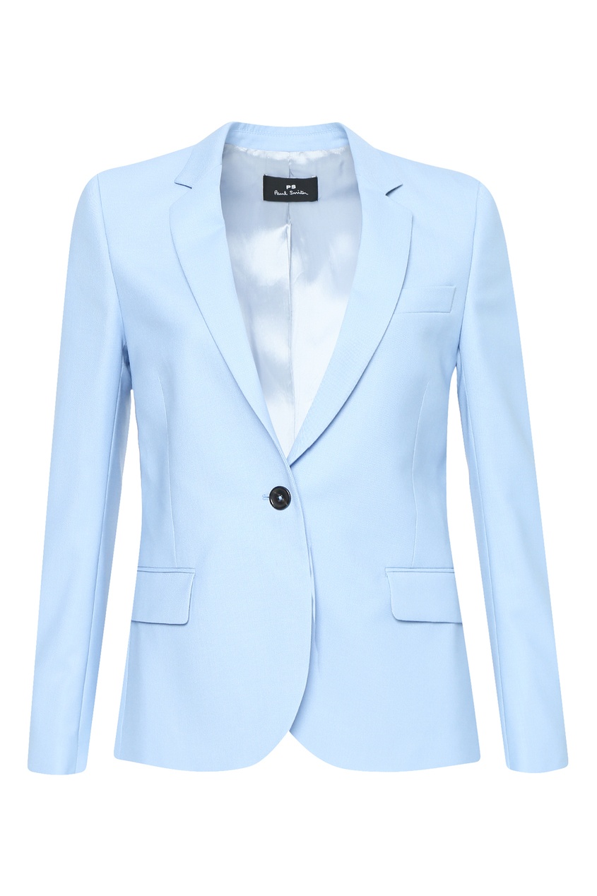 

Светло-голубой жакет из шерсти, Синий