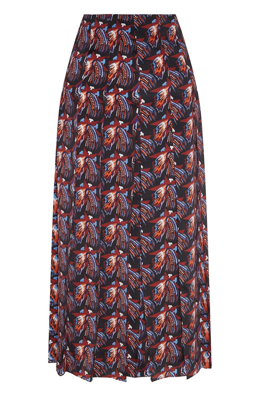 фото Плиссированная юбка с абстрактным принтом Team putin
