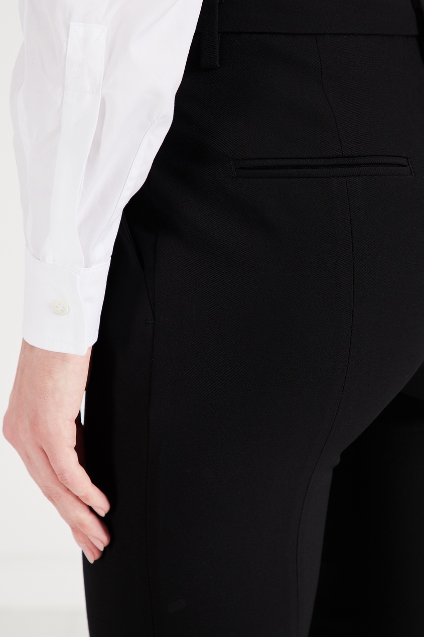 фото Черные брюки со складками у пояса no.21