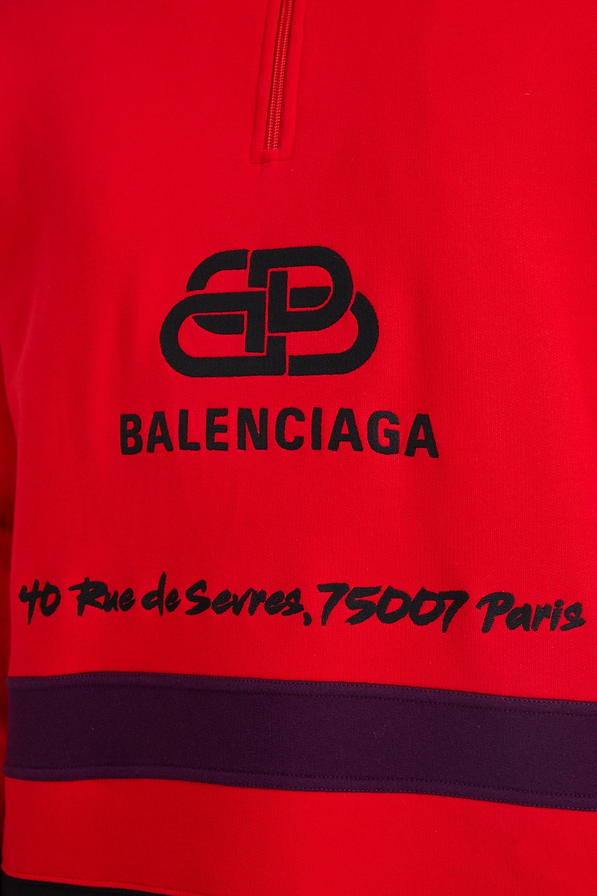 фото Спортивный флисовый джемпер с вышивкой Balenciaga man