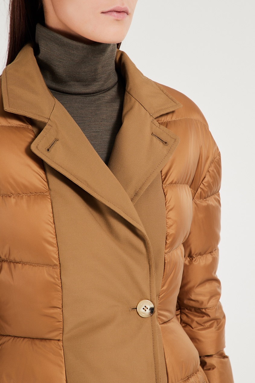 фото Куртка из смесовой ткани цвета кэмел moncler