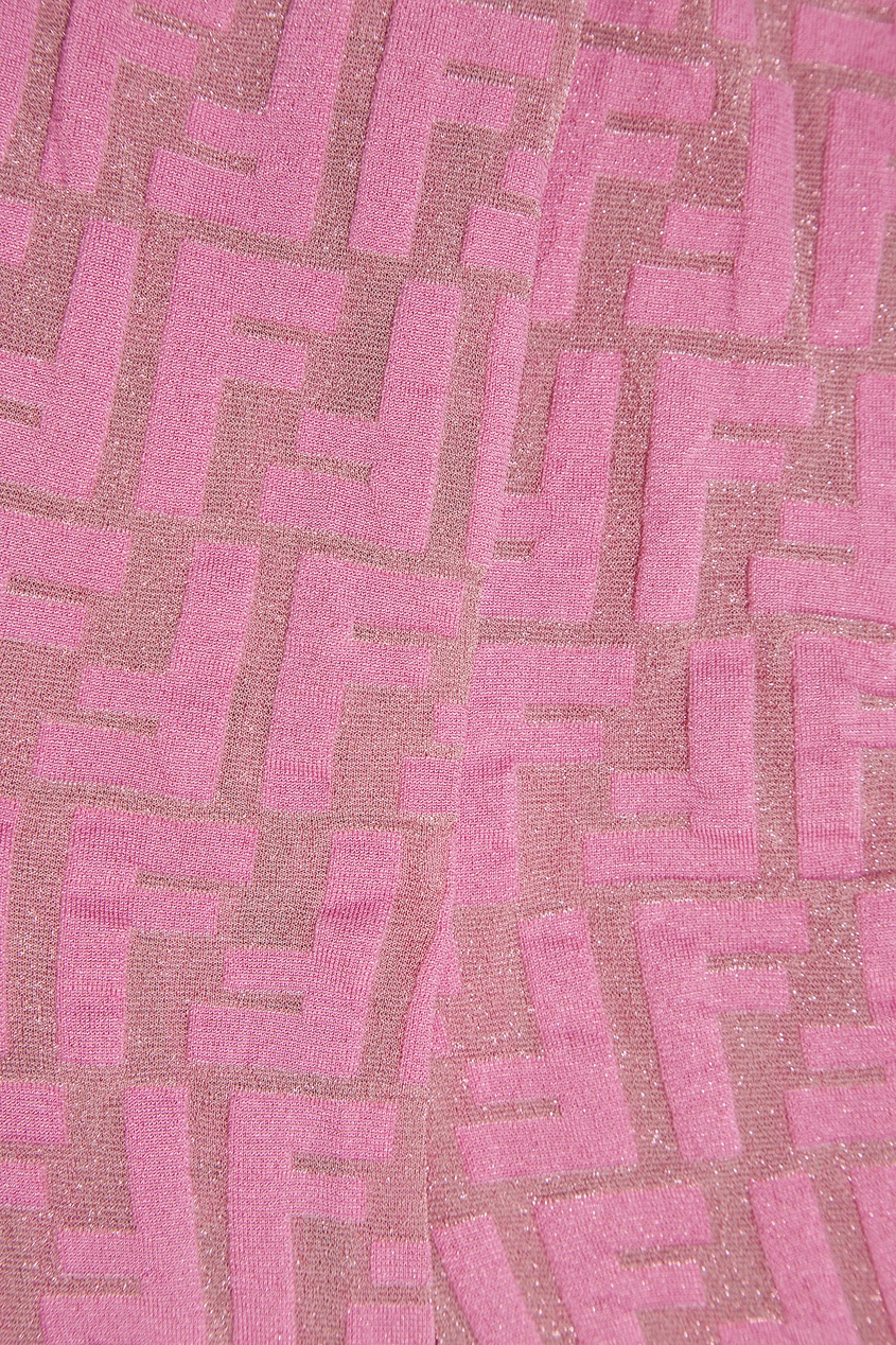 фото Легкие носки из розовой полупрозрачной эластичной ткани fendi