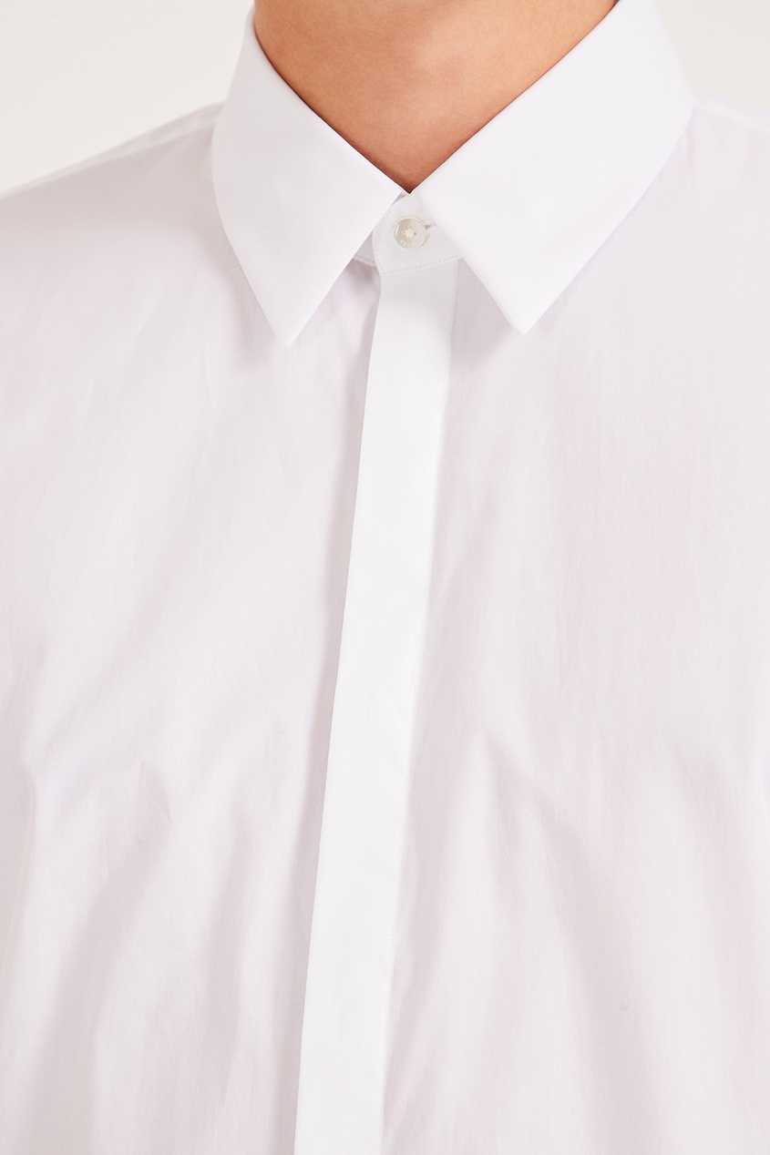 фото Белая рубашка из шелка Fendi
