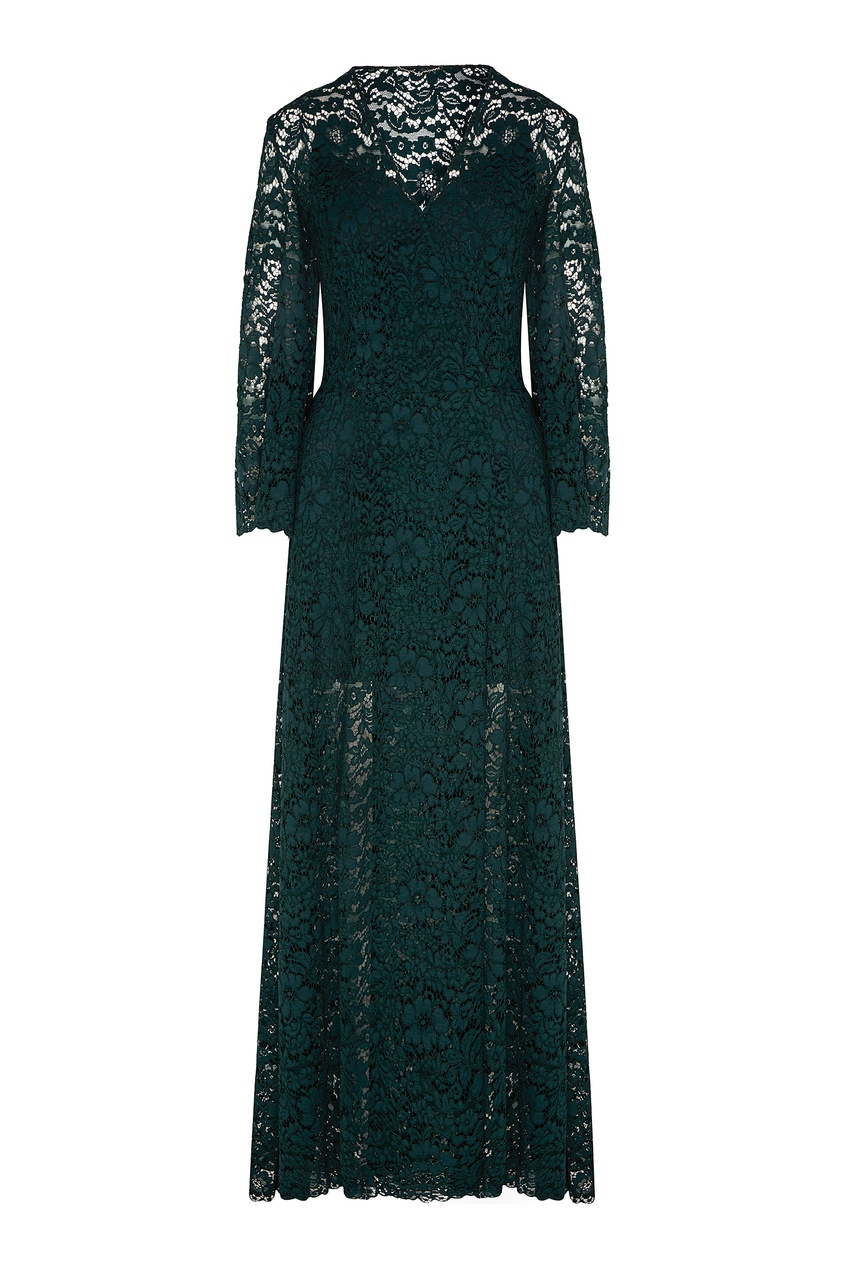 фото Темно-зеленое кружевное платье макси yana dress