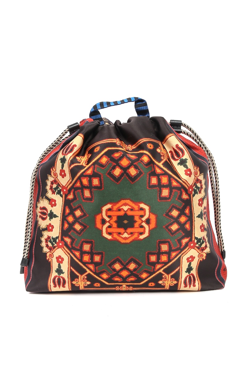 

Черный рюкзак-мешок с орнаментами, Multicolor